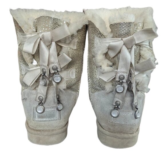 UGG Bailey Bow Bling Flat Boot - Size 7 - Picture 4 of 11
